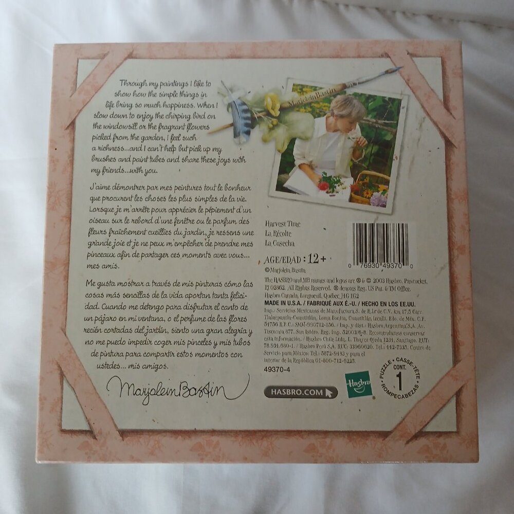 New Sealed 'Harvest Time" Marjolein Bastin 750 piece puzzle - Picture 2 of 3